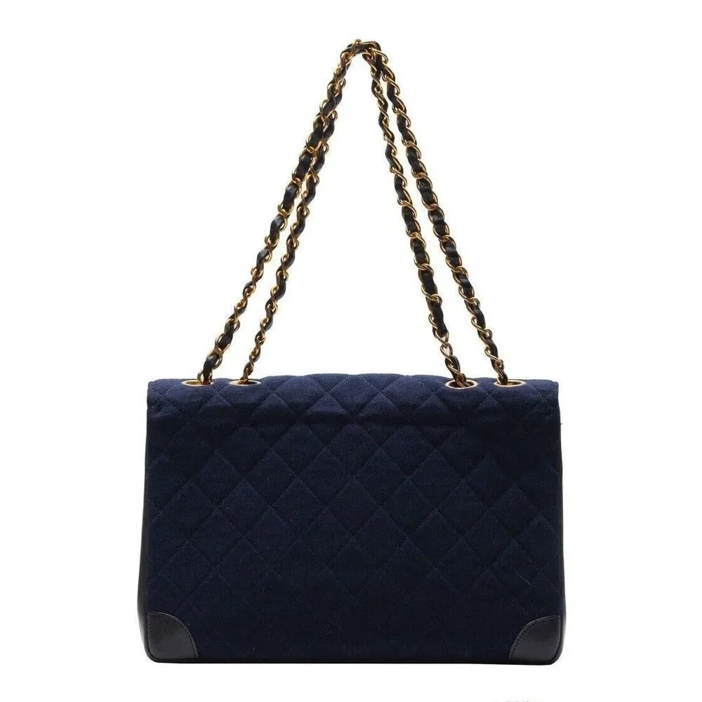 Chanel Matelasse Turnlock Straight Flap Chain Shoulder Jersey Material - Picture 4 of 9